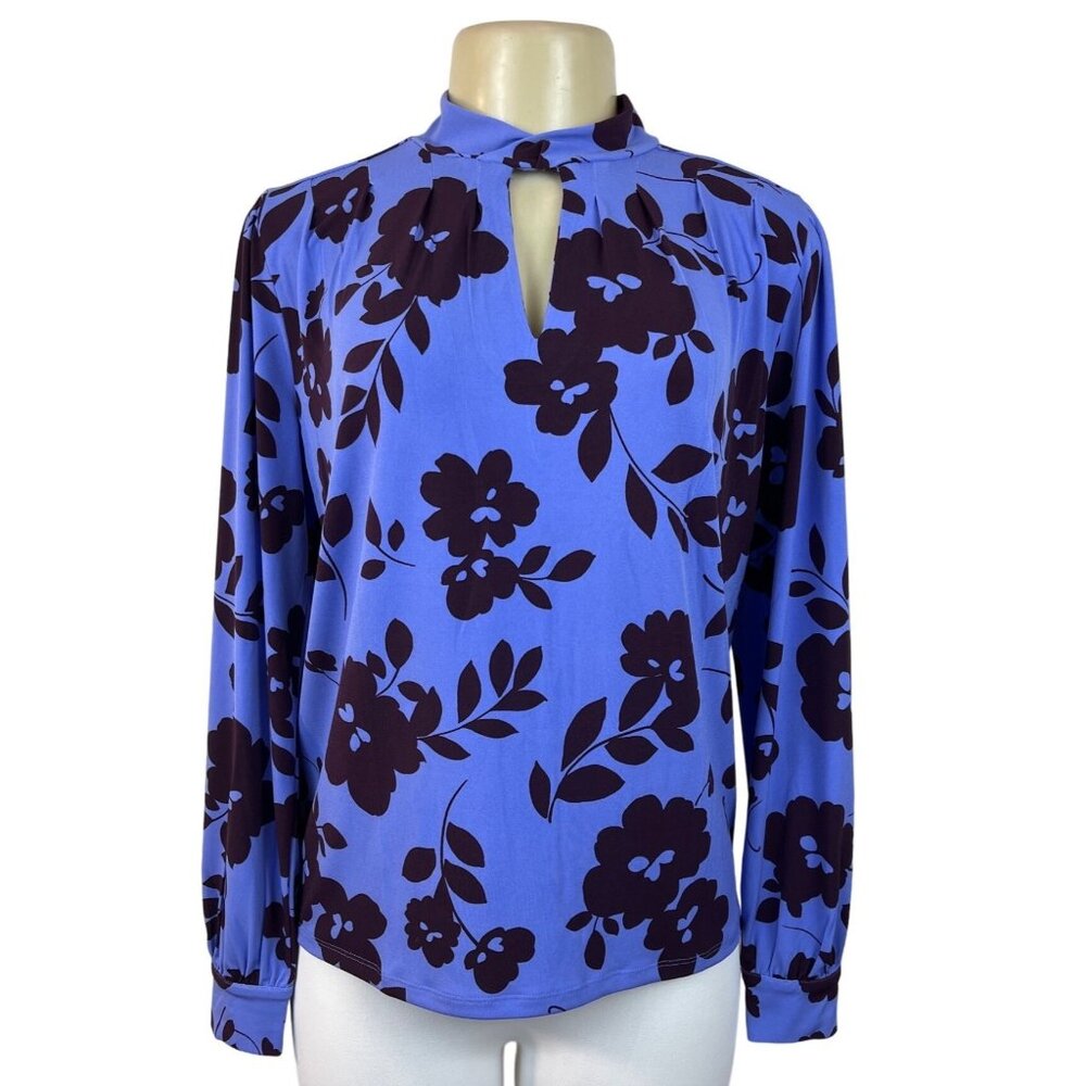 Ann Taylor Women's Purple Floral Blouse XXS - NWT